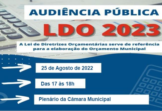 Audiência Pública Leis de Diretrizes Orçamentárias 2023